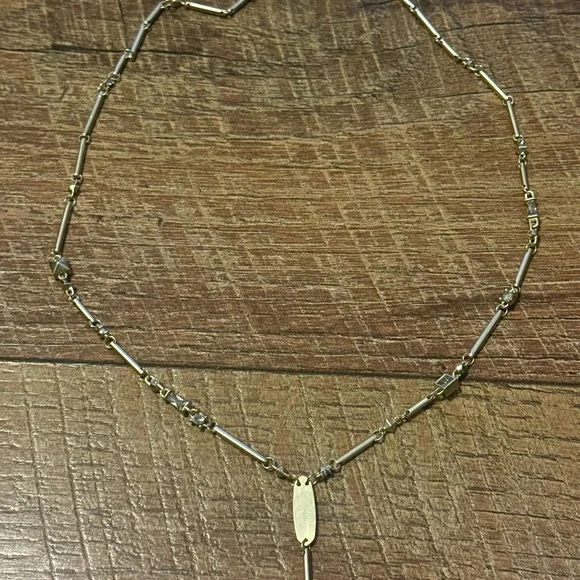 Kendra Scott Gold Lariat Crowley Necklace NWT - Picture 4 of 7